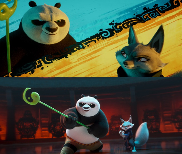 '쿵푸팬더4' 포와 젠 스틸컷. [사진=유니버설 픽쳐스]