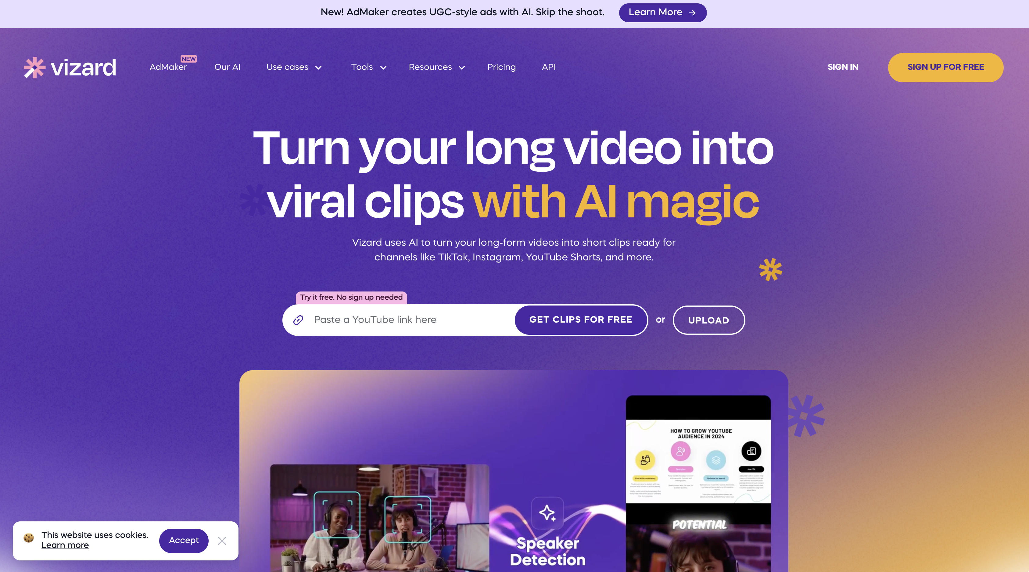 긴 영상을 짧은 클립으로 의미있게 편집해줍니다 ❘ vizard.ai