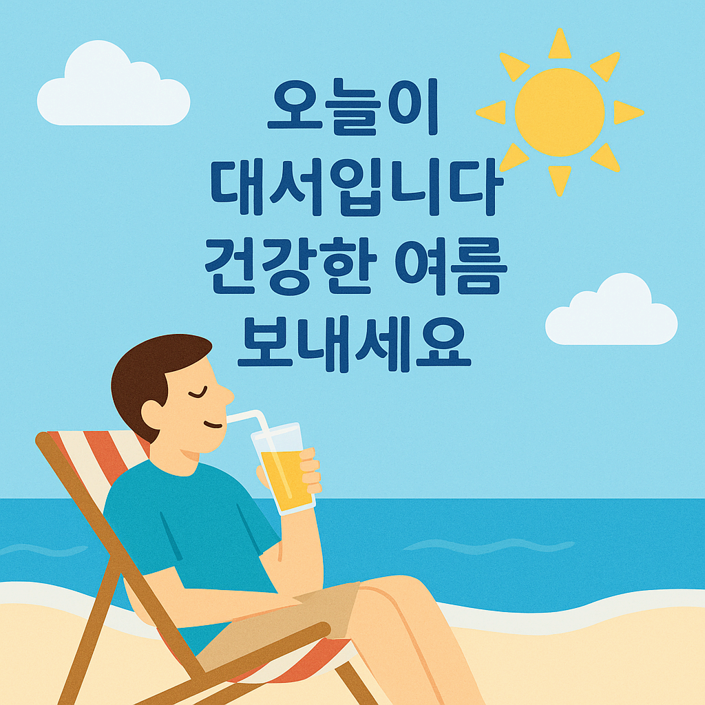 여름 절기 대서 뜻 언제 인사말 이미지