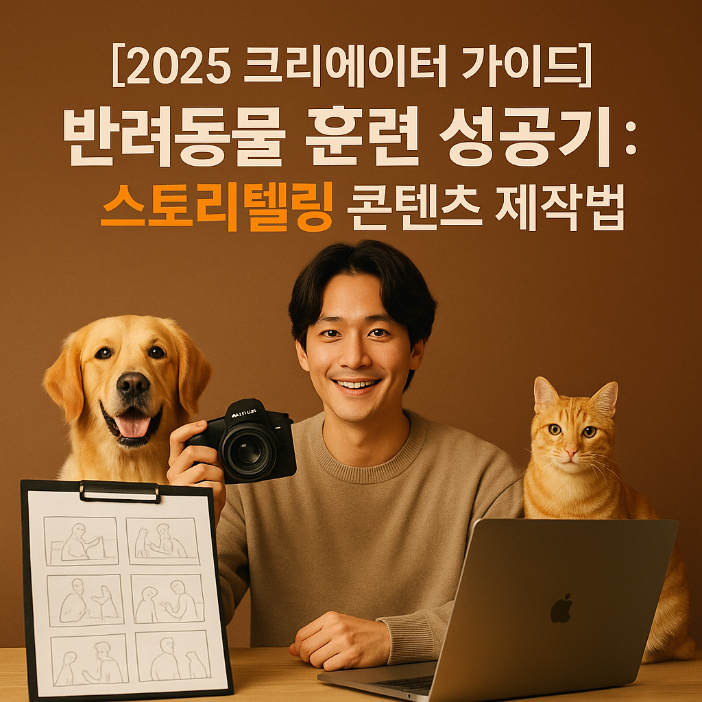 [2025 크리에이터 가이드] 반려동물 훈련 성공기 ｜ 스토리텔링 콘텐츠 제작법