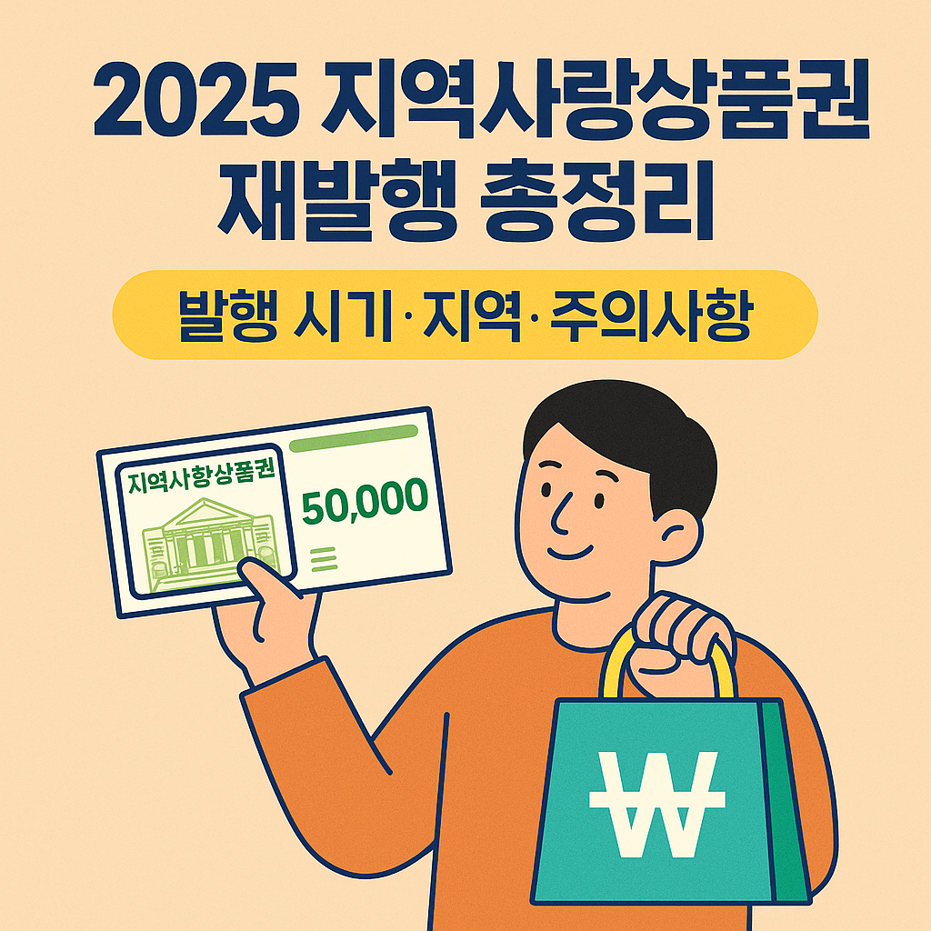 2025 지역사랑상품권 재발행 안내 썸네일 - 발행 시기, 지역, 주의사항 정리