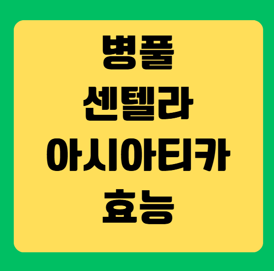 병풀 효능 효과(시카 크림 효능 효과)