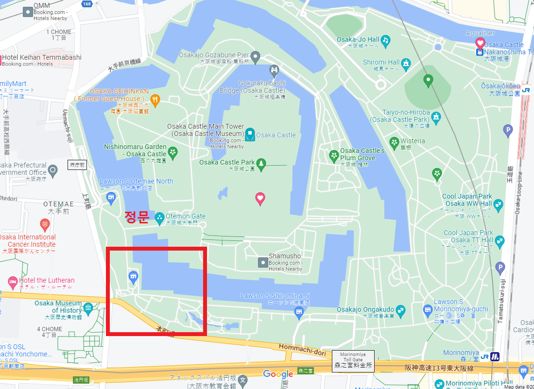 오사카 자유여행, 오사카성 겹벚꽃 활짝 위치 만개 상황