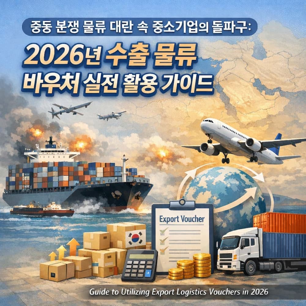 중동 분쟁 물류 대란 속 중소기업의 돌파구: 2026년 수출 물류 바우처 실전 활용 가이드