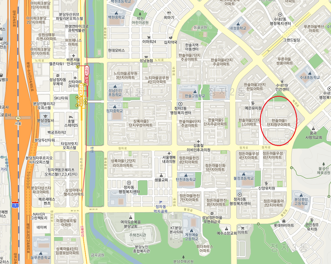 한솔마을-청구아파트-위치