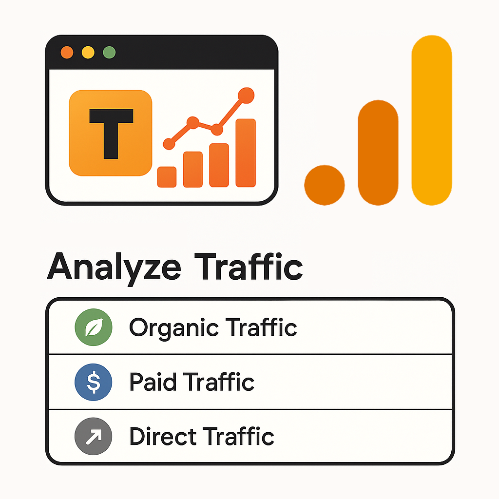 TISTORY 블로그의 방문자 유입 경로를 분석하는 Google Analytics 개념을 시각화한 인포그래픽