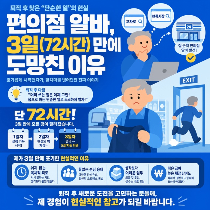 편의점 알바 3일만에 도망친 이유
