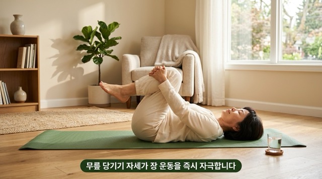 변비 즉시 해결 공복 미온수 복부마사지 스쿼트 자세 방법