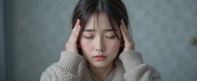 냉방병 증상으로 체온 유지를 위해 겉옷을 입은 사람