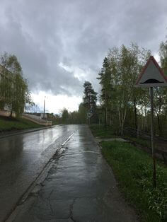 어두운-도로가에-비가-세차게-내리는-모습