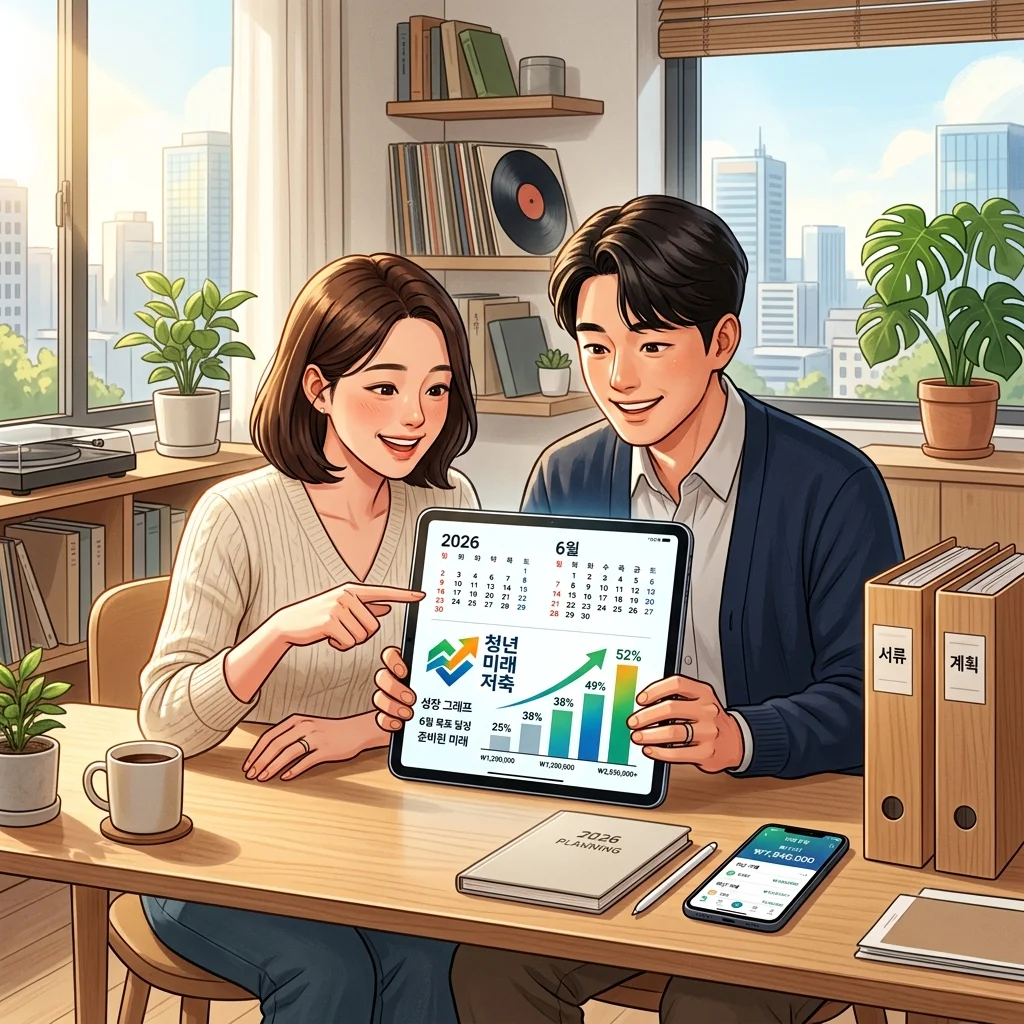 청년 미래 적금 신청을 위해 소득금액증명원과 신분증 등 필수 제출 서류를 준비해둔 책상 위 모습