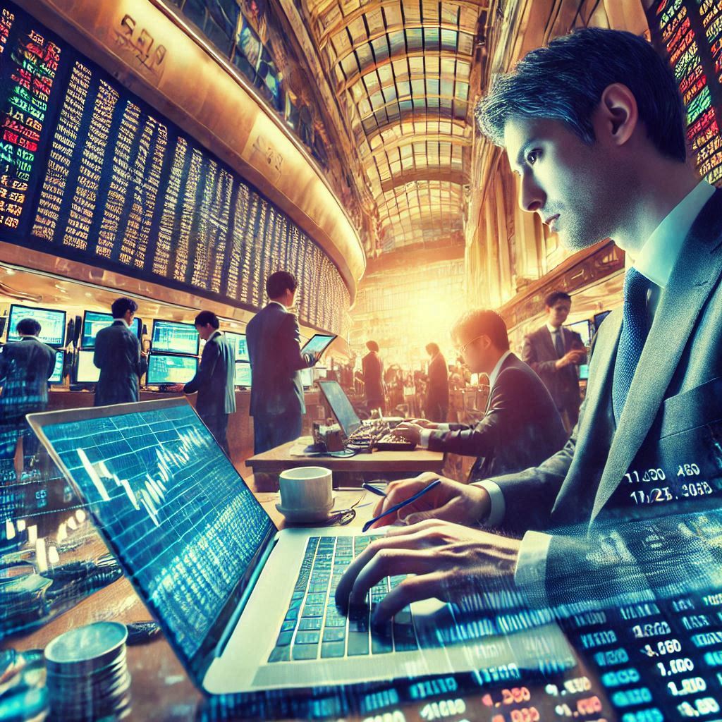 東京証券市場の取引の様子