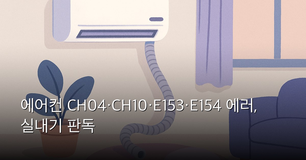 에어컨 CH04·CH10·E153·E154 에러, 실내기 판독
