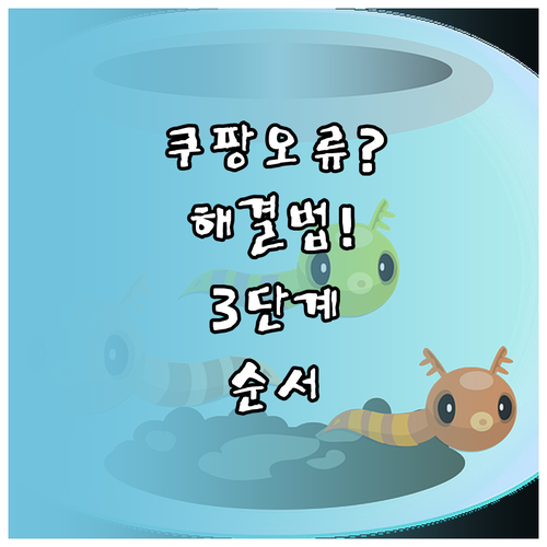 쿠팡 일시적 오류 발생시 해결 순서..