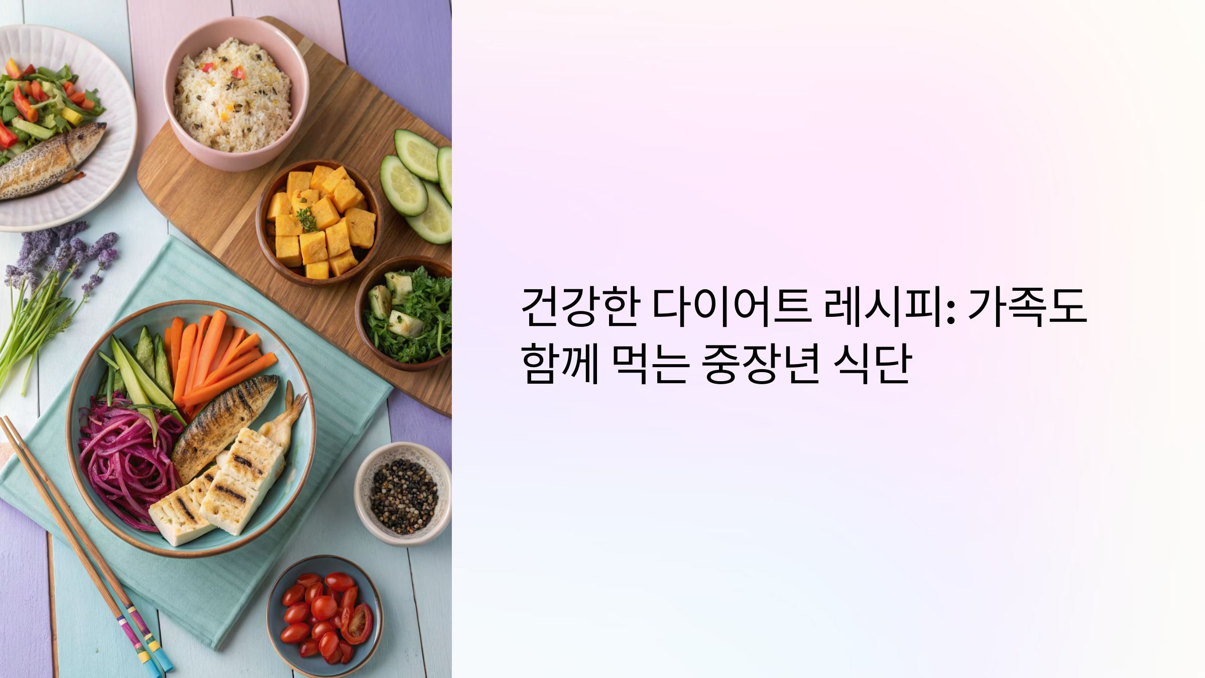 건강한 다이어트 레시피 가족도 함께 먹는 중장년 식단