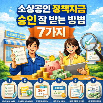 소상공인 정책자금 승인 잘 받는 방법·승인 확률 높이는 방법 7가지
