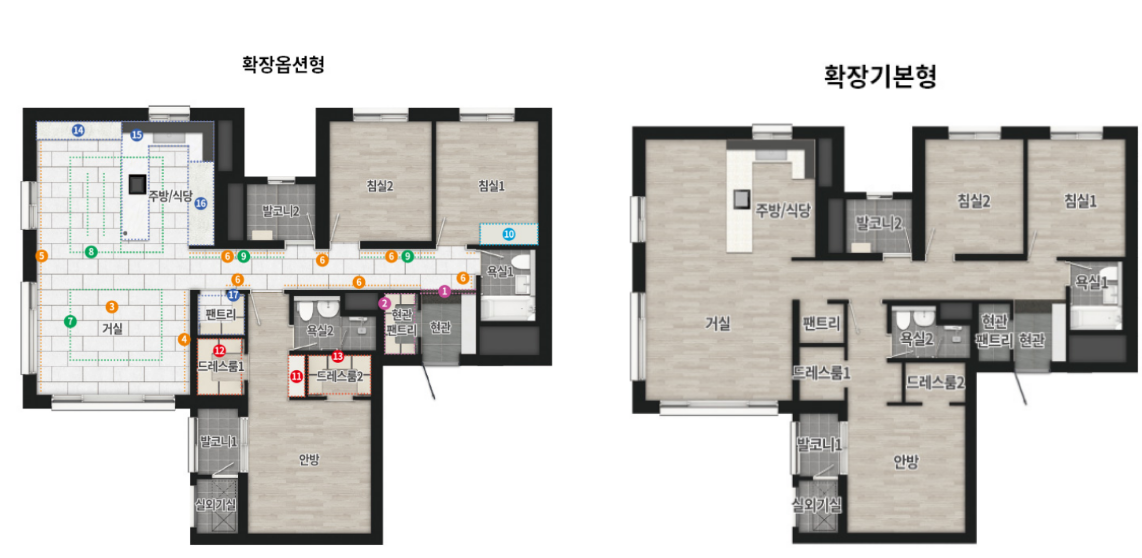 파주 제일풍경채 운정 84D 평면도