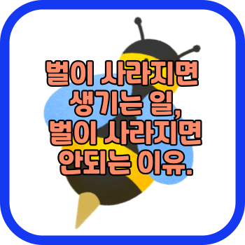 벌이 사라지면 생기는 일&#44; 벌이 사라지면 안되는 이유
