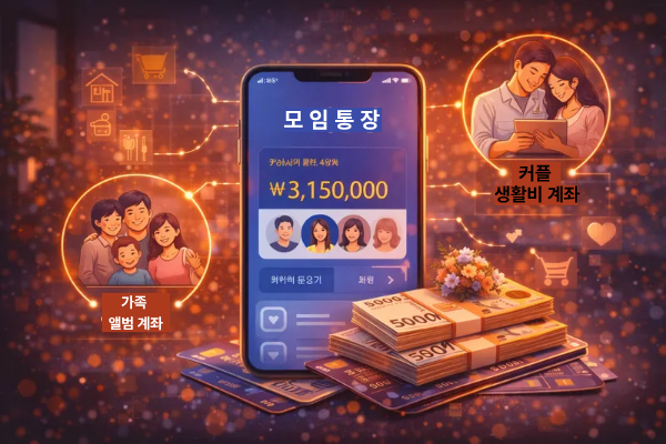 모임통장 가족연인 공동생활비 계좌 확산 관련 이미지