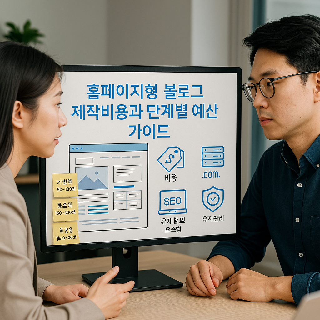 홈페이지형 블로그 제작비용과 단계별 예산 가이드