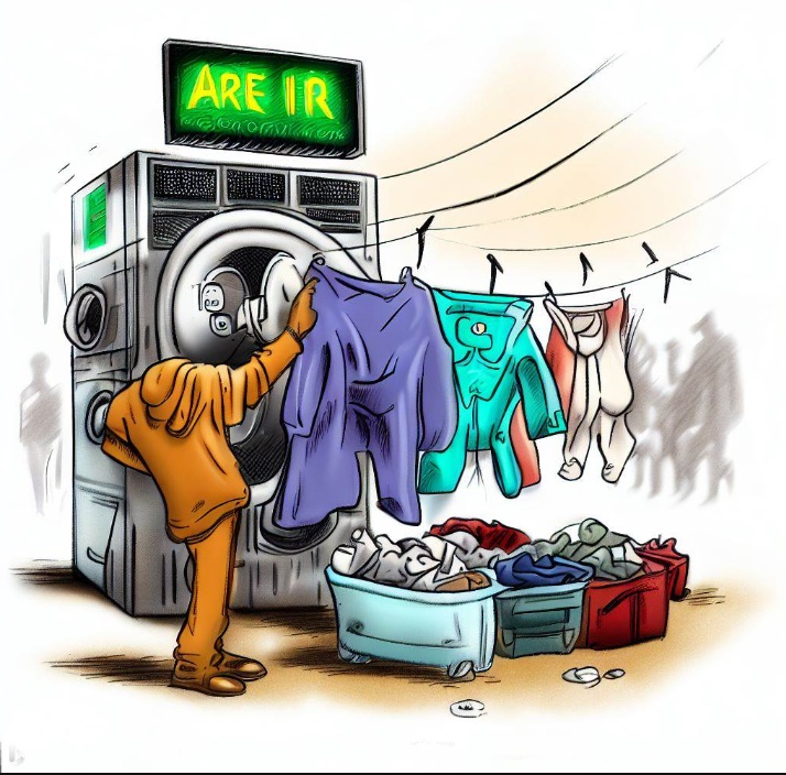 Air One's Dirty Laundry in Public 을 그림으로 표현