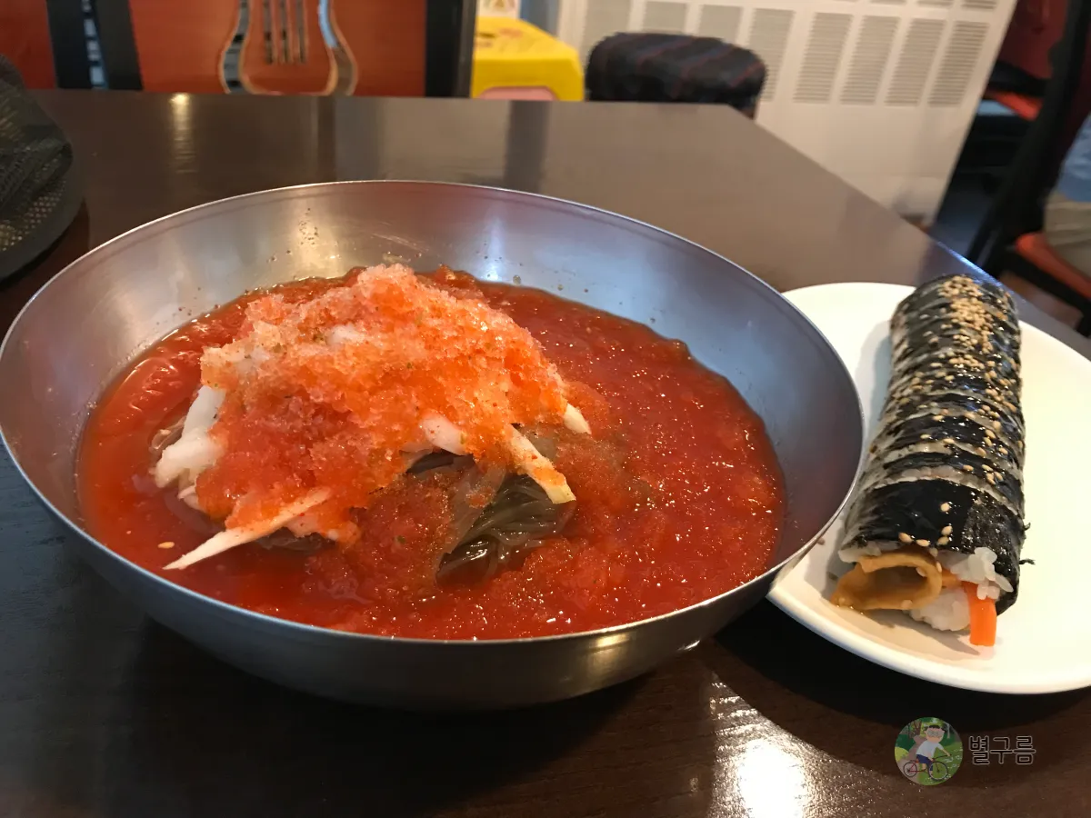 피노키오냉면-냉면-김밥-세트