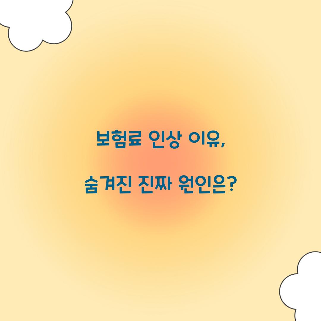 보험료 인상 이유