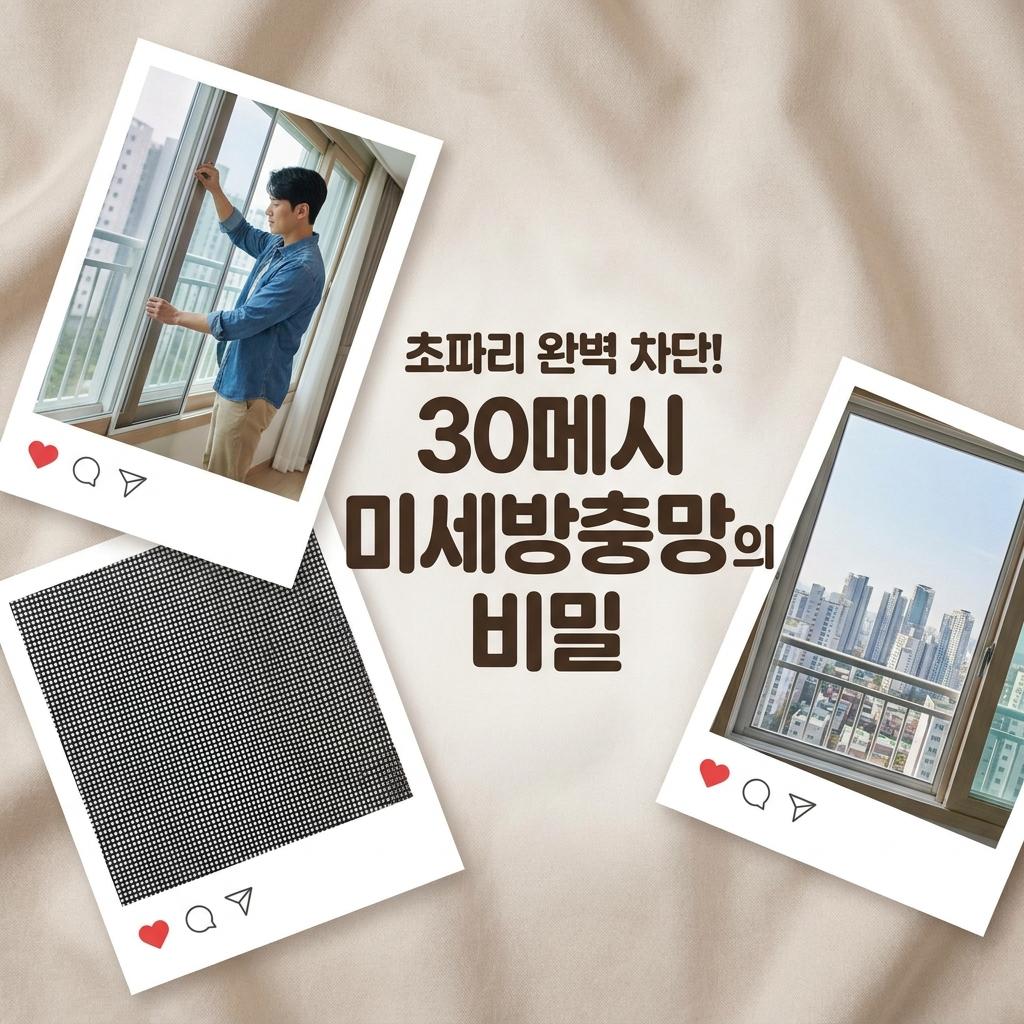김대호의 30메시 미세방충망! 날벌레 차단과 합리적 비용 해결