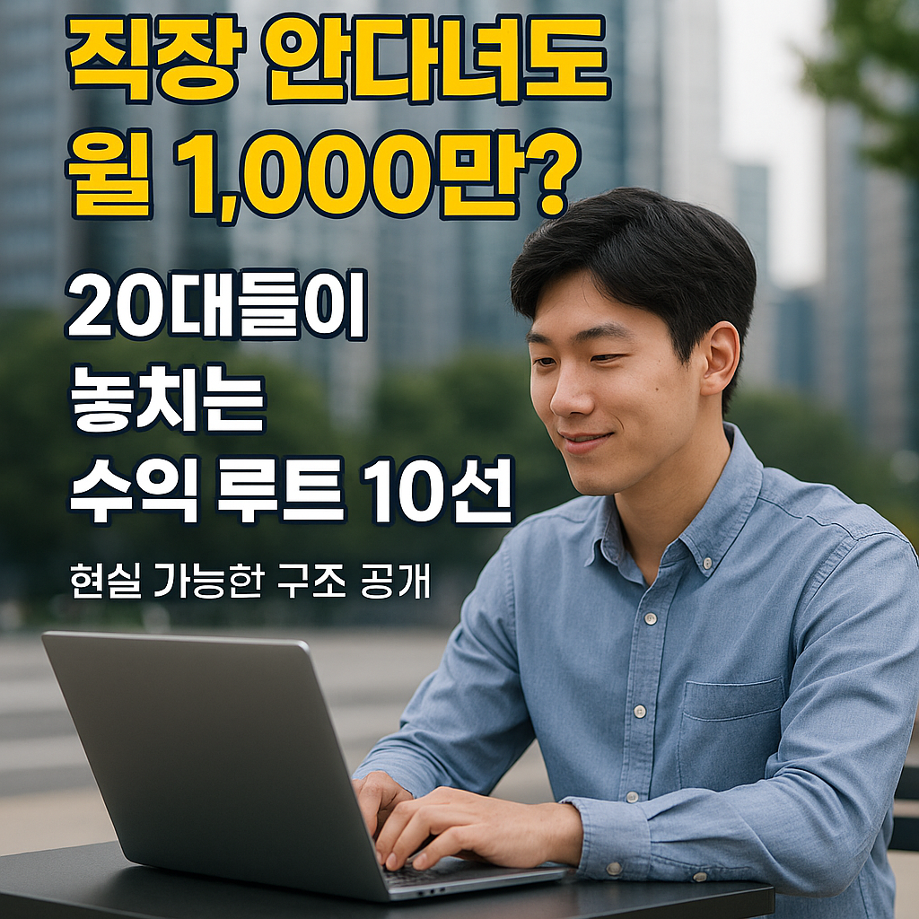직장 안다녀도 월 1000만원