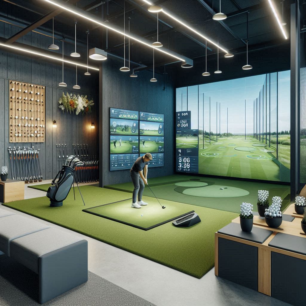 실내골프연습장 배경