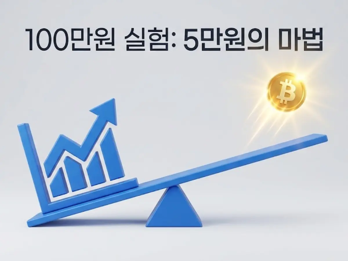 주식 100만 원 vs 주식 95만 원 + 비트코인 5만 원, 결과는?