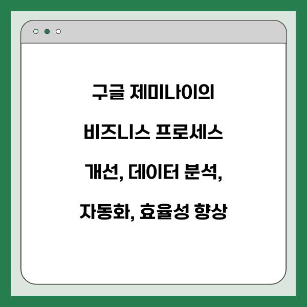 구글 제미나이의 비즈니스 프로세스 개선