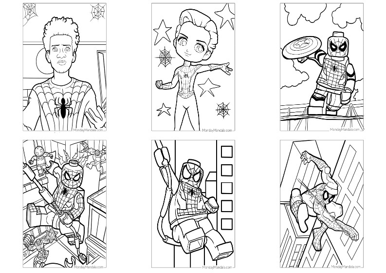 스파이더맨 색칠공부 도안