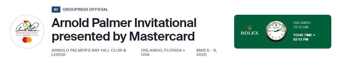 2025 아놀드 파머 인비테이셔널 일정 우승상금