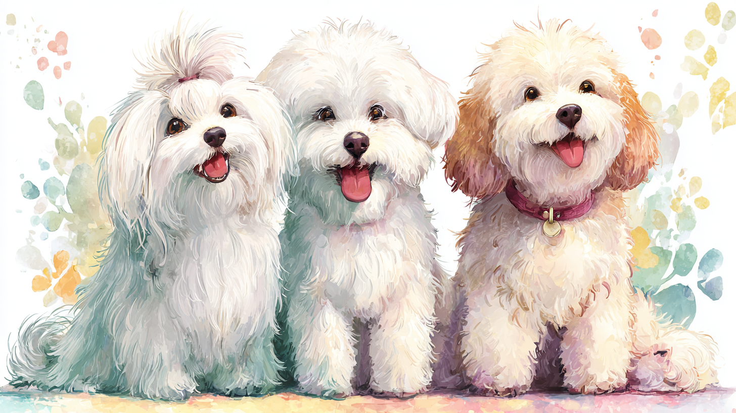 말티즈, 비숑 프리제, 꼬똥 드 툴레아 차이