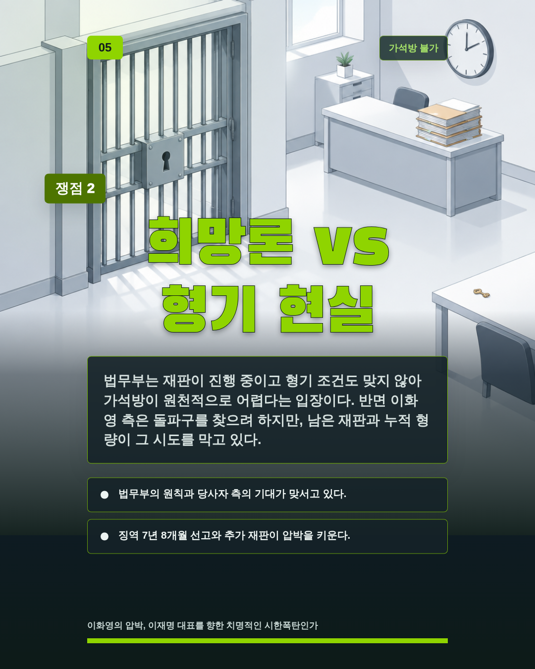 희망론 vs 형기 현실