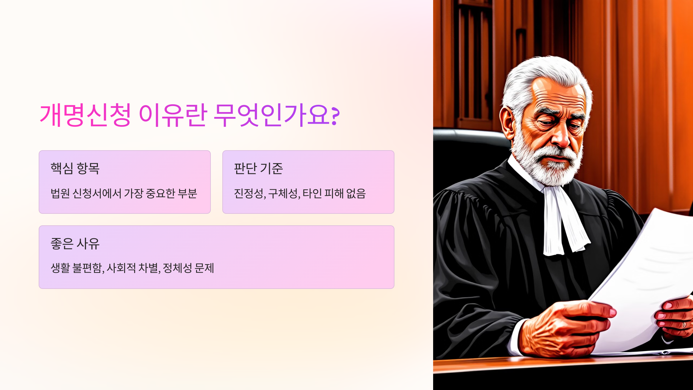 ❓ 개명신청 이유란 무엇인가요?