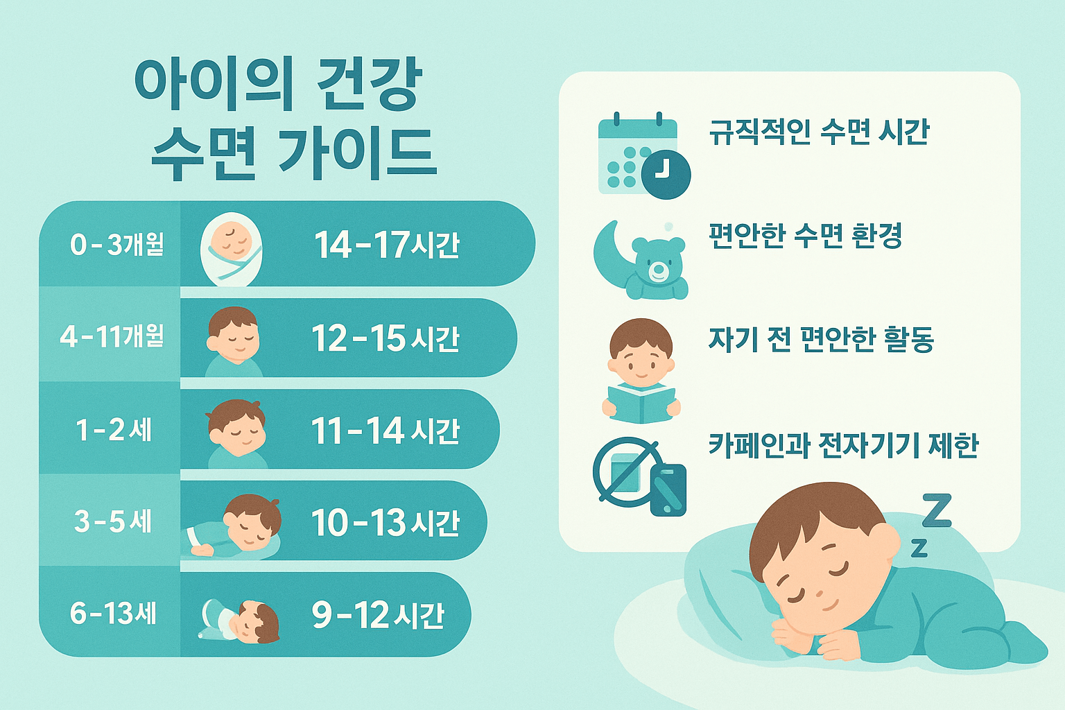 "아이의 건강을 지키는 연령별 수면 솔루션"