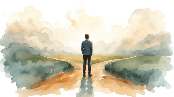 INTJ의 죄책감은 결국 더 나은 미래를 준비하고 싶다는 책임감에서 비롯됩니다. 그만큼 이들은 자신의 선택과 결과를 진지하게 받아들이는 사람들입니다에 관한 그림