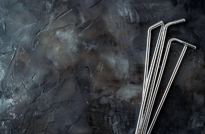 재사용이 가능한 스테인리스 빨대