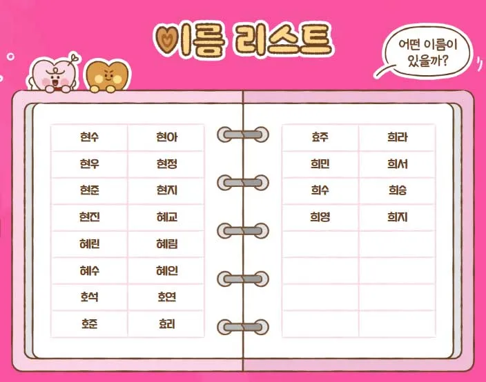 칸쵸 칸초 이름찾기 이벤트 이름리스트&amp;#44; 경품&amp;#44; 참여방법&amp;#44; 참여 홈페이지