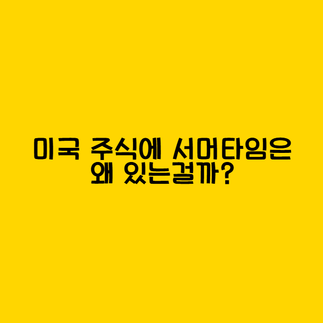 주식 서머타임