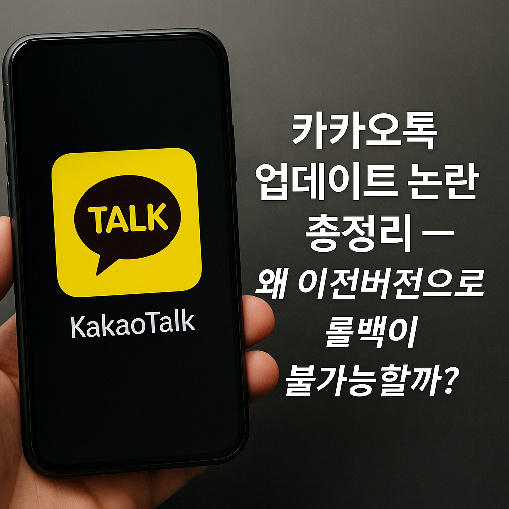 카카오톡 업데이트 논란 총정리 &mdash; 왜 이전버전으로 롤백이 불가능할까