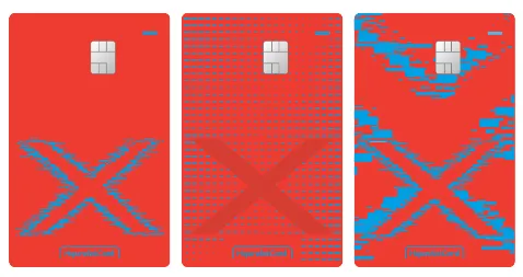 현대카드X 디자인 3종 (전부 레드 색상)