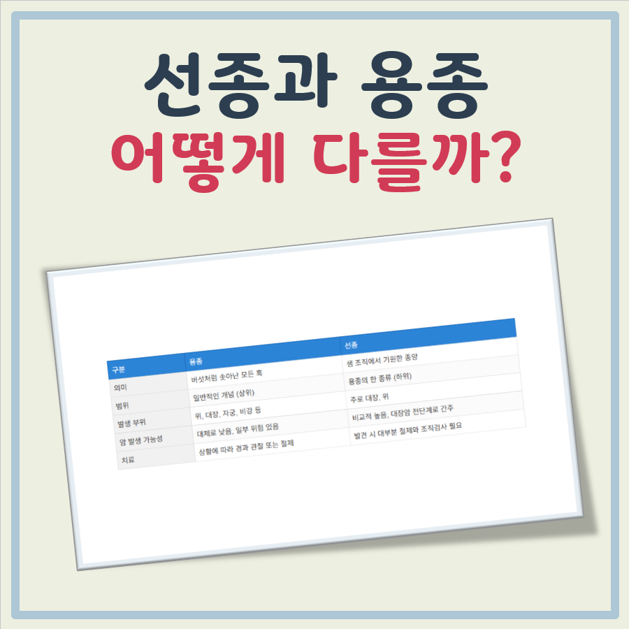 선종과 용종의 차이 대표 이미지