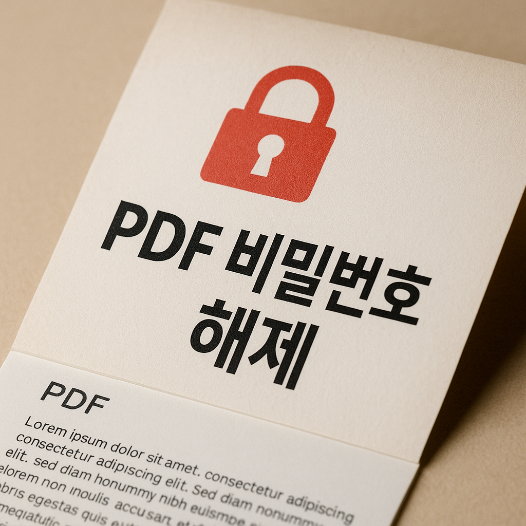 PDF 비밀번호 해제 초간단 가이드