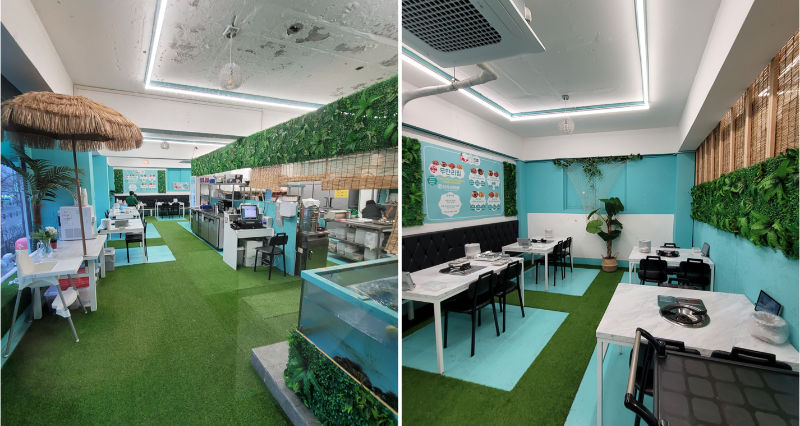 라봉크랩 강서점 내부