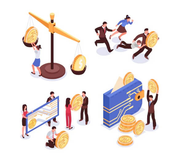 부의 상징을 보여주는 모습