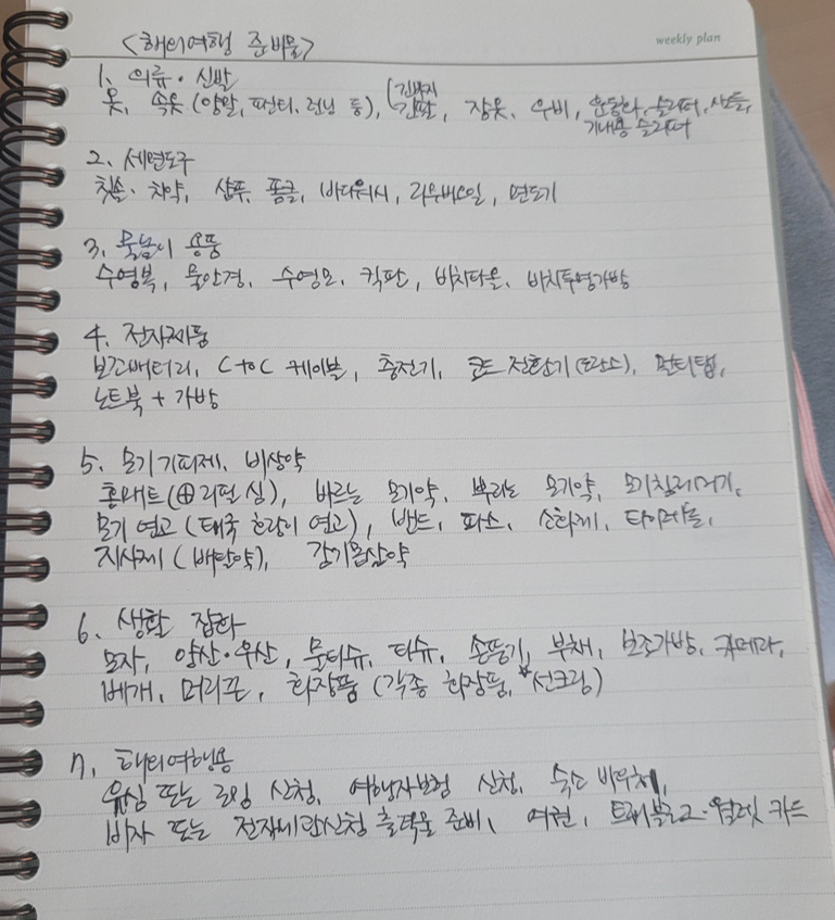 인도네시아-발리-여행준비물