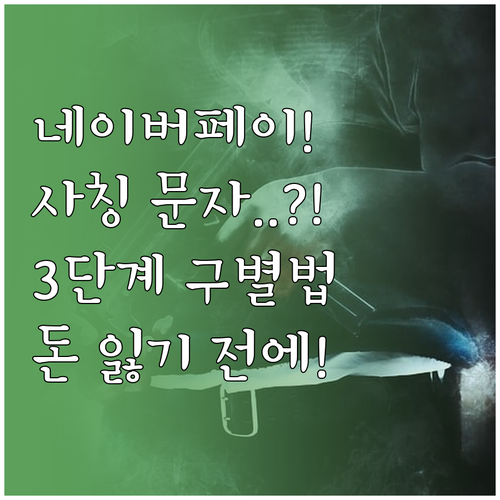 네이버페이 사칭 문자 구별법과 대처 ..